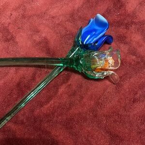Glass Rose Sculpture
